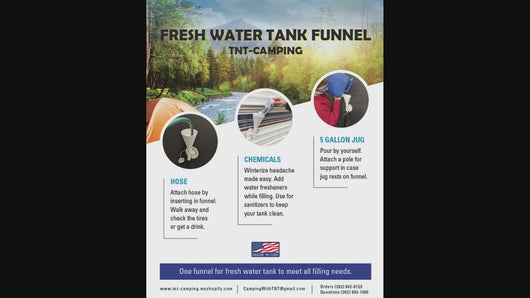 TNT Camping introduces Fresh Water Tank Funnel Video